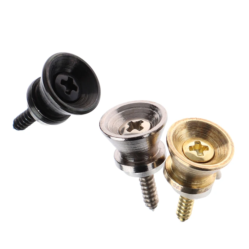 

2Pcs/Set Non-slip Guitar Strap Lock Guitar Belts Buckle Button Thread For Electric Bass Guitar Strap Parts Accessories