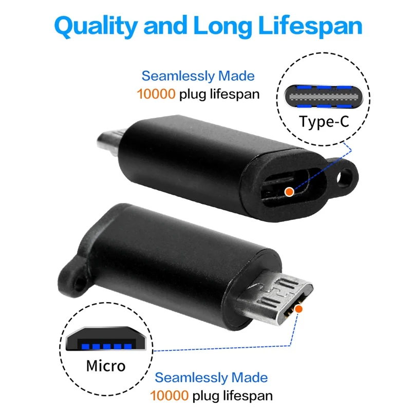 Micro-USB Adapter Type C to Male OTG USB A Converter For Android Phone Tablets Gamepad(black) | Электроника