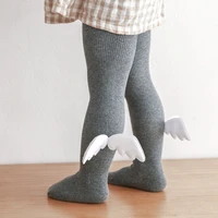 autumn baby girls cotton tights cute angel wings leggings toddler tights kids hosiery warm pantyhose socks