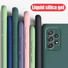 For Samsung Galaxy A52 Case A72 A52s A32 A22 A51 A71 M32 M51 M31S A12 M22 A03S Cover Liquid Silicone Shockproof A52 Phone Case