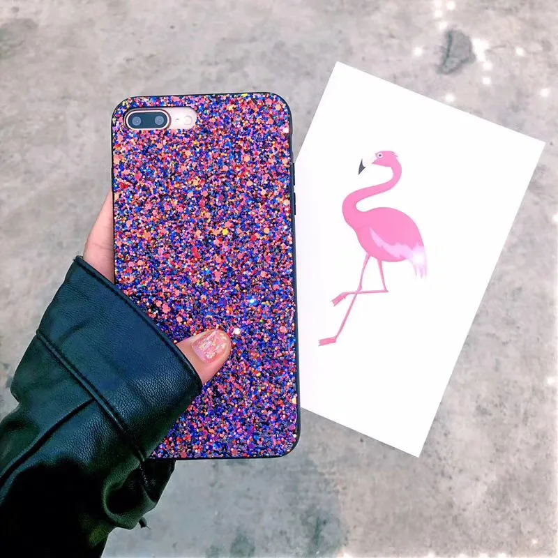 Блестящая Вспышка чехол для iPhone 7 8 6 6s Plus 7Plus Модный Блестящий чехол для iPhone 11 Pro X Xs Max XR защитный чехол для телефона
