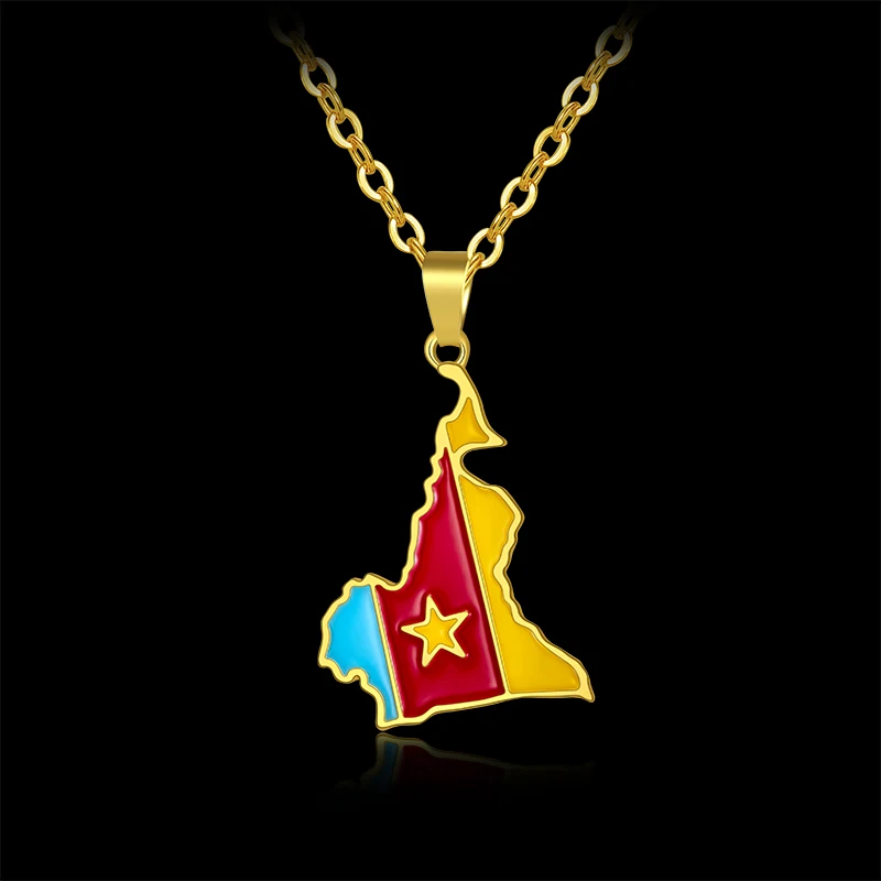 Модная карта Камеруна дневные ожерелья мужские и женские камеруны карты страны