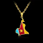 Модная карта Камеруна, дневные ожерелья, мужские и женские камеруны, карты страны, ювелирные изделия, камеруанские патриотические подарки