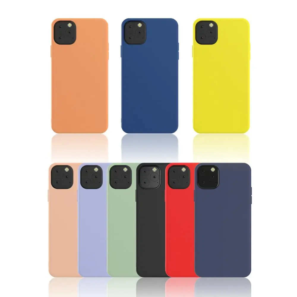 JIANERZHI для iPhone 11 Pro Max чехол силиконовый Оригинальный яркий цвет встроенный бархат