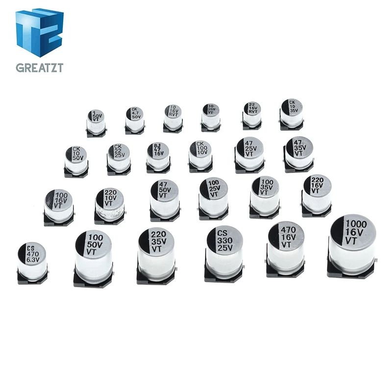 Набор алюминиевых электролитических конденсаторов SMD 1 мкФ Ф ~ 1000 6 3 в-50 в 400 шт. 24