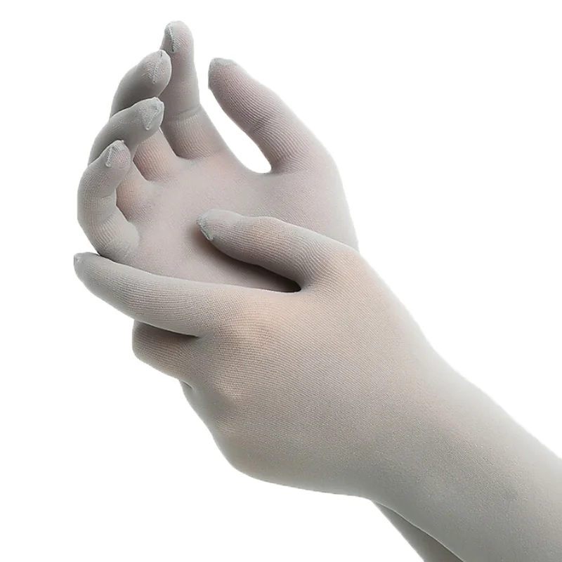 Пикантные гладкие колготки чулки прозрачные швы длинные перчатки варежки для