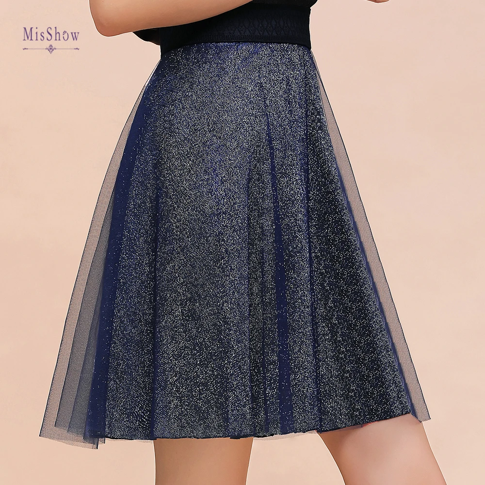 Новинка Короткие подъюбники юбка свадебные платья Нижняя Тюлевая блестящая