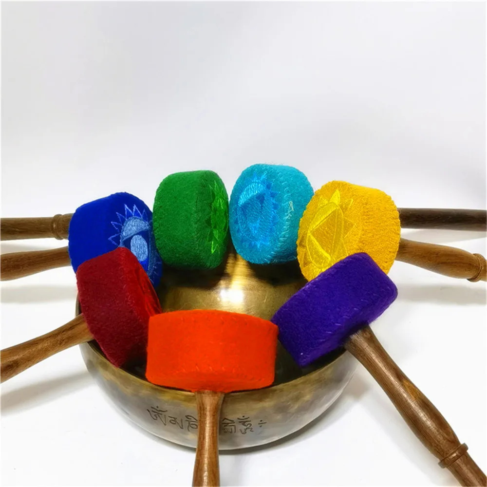 Тибетская Поющая чаша молоток звуковая Будды деревянная наклейка палочка для