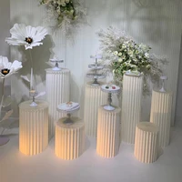 5 pcs paper folding cylinder base display stand art column stand suitable for diy wedding holiday dessert cake decoration