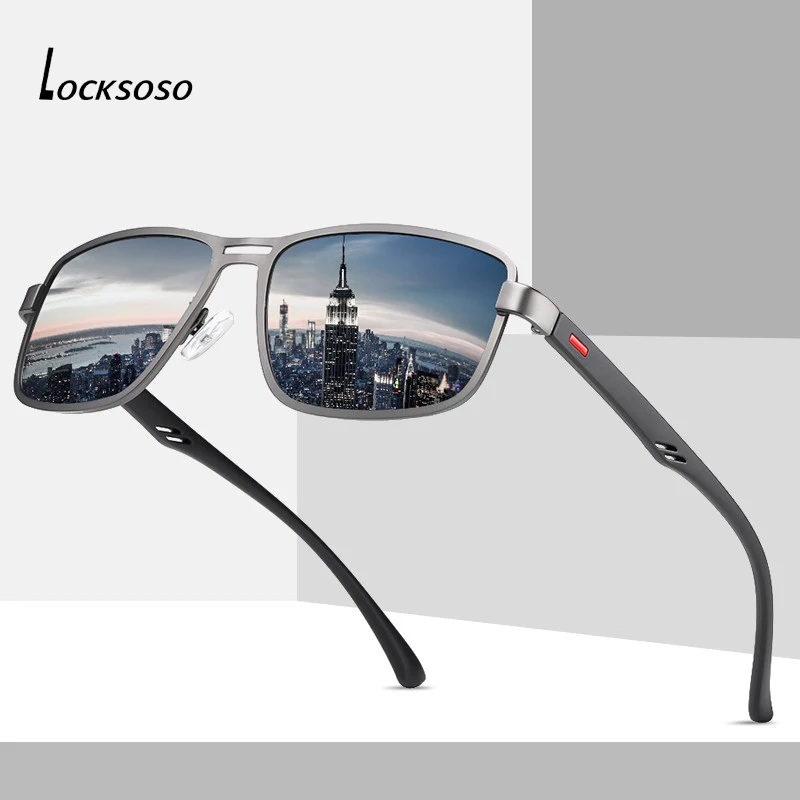 Солнцезащитные очки LOCKSOSO Мужские поляризационные винтажные брендовые