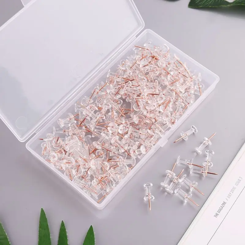 

200pcs Push Pins Thumb Thumbtack Board Drawing PhotoWall Studs Office Supplies