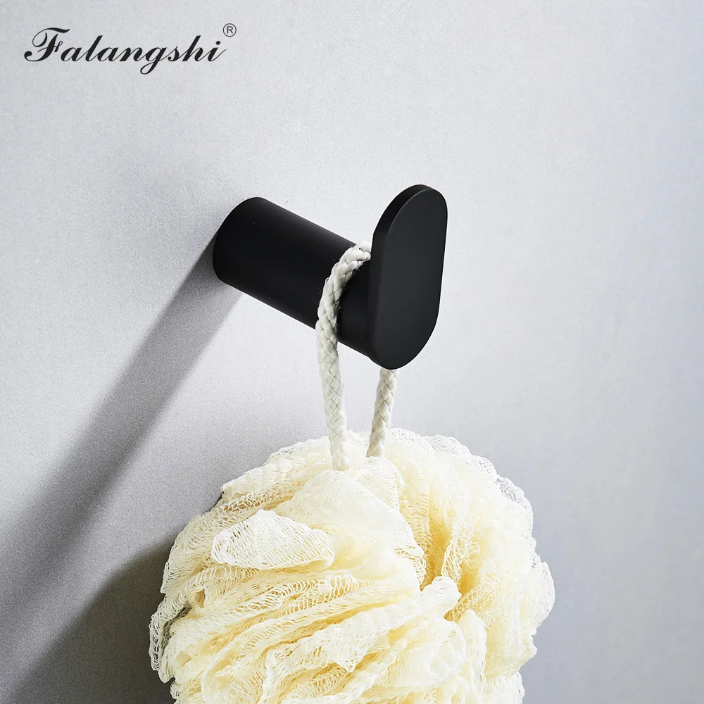 Набор аксессуаров для ванной комнаты черный крючок халата настенный аксессуар