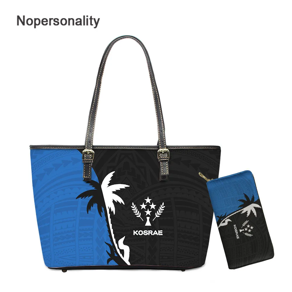 

Женская сумка и кошелек Nopersonality, полинезийская сумка через плечо с верхней ручкой и принтом Kosrae, модная женская сумка-мессенджер