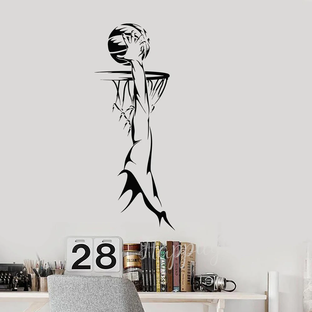 

Sport Basketball Wall Vinyl Decal Cool Living Room Mural Boys Room Decor Wall Stickers Guaranteed Quality P662