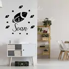 Мультяшное наименование на заказ футбол, Настенная Наклейка для детской комнаты, гостиной, домашнего декора, настенная роспись, Прямая поставка