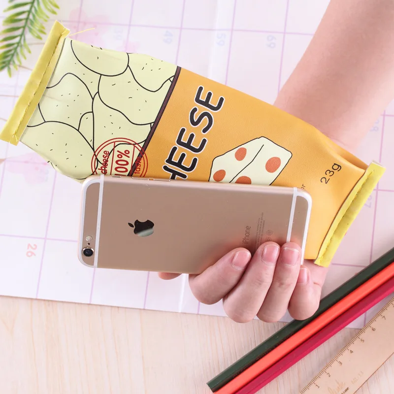 1 шт. симпатичная сумка для ручек с закусками простой женский чехол карандашей