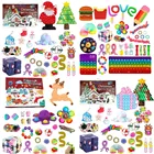 Календарь для детей, новый календарь, 2021 год, Рождественская игрушка для детей, календарь с обратным отсчетом, рождественские игрушки, Рождественская игрушка с пузырьками, подарочный набор, подарок, Рождество