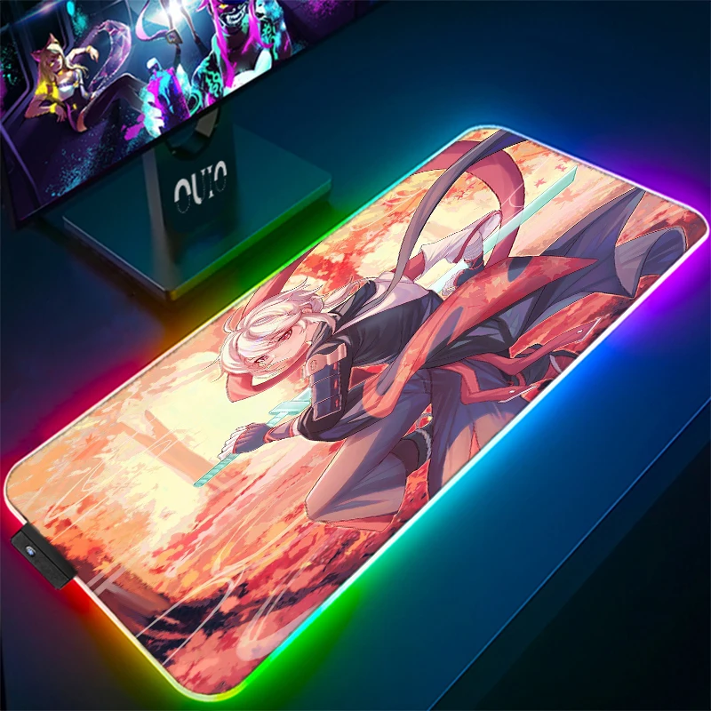 

Large RGB Mouse Pad Gaming Mousepad LED Mause Pad Gamer Genshin Impact Mouse Carpet Big Mause Pad PC Desk Pad Mat with Backlit