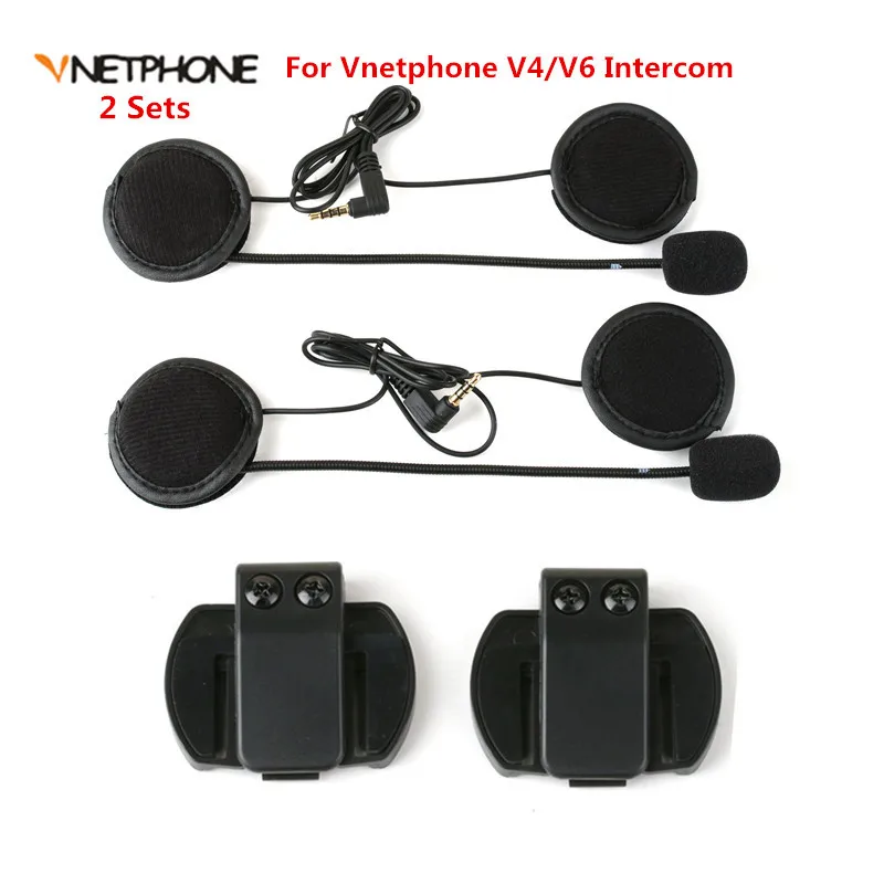 Bluetooth гарнитура для шлема V6/V4 2 шт.|interphone headset|bluetooth for motohelmet speaker |