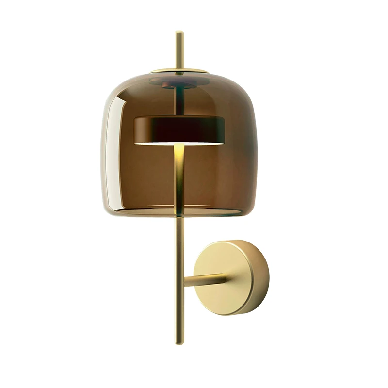 

Modern Glass Wall Lamp Scandinavian wall sconce Bedside Lamp LED Round lighting fixture luminaire Nordic Led Wall Lights E27