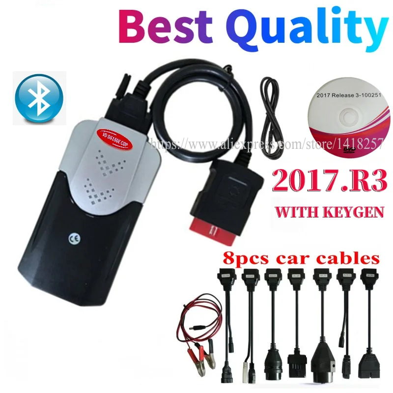 Диагностический сканер VCI VD DS150E CDP vd tcs cdp 2021. R3 KEYGEN с bluetooth для delmone obd2 новое реле usb
