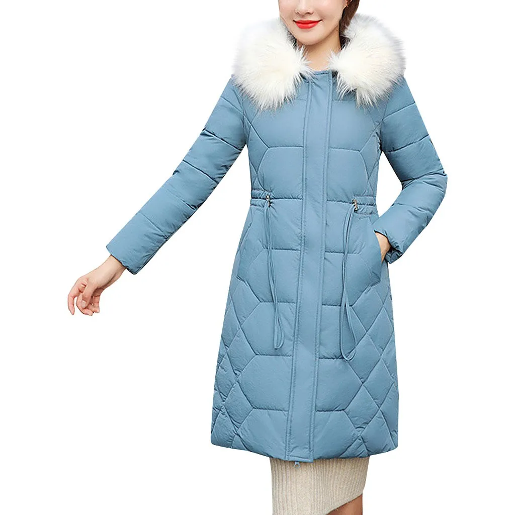 Abrigos mujer invierno зимнее пальто женское повседневное плотное пальто с длинным рукавом зимняя куртка хлопковая одежда chaqueta mujer