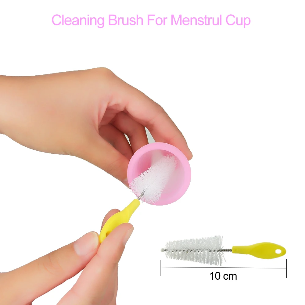 Разноцветная менструальная чаша 100% для женской гигиены женщин с чистящей щеткой