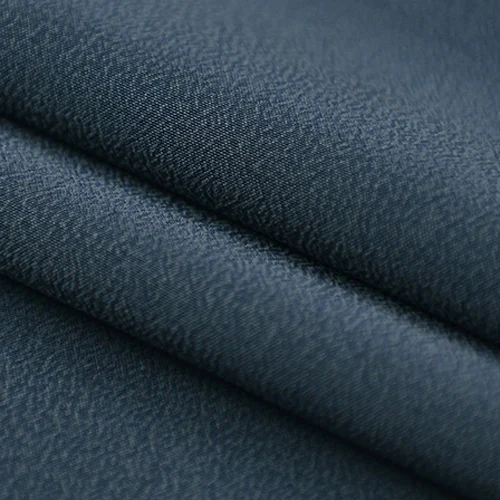 Navy blue pure silk crepe de chine fabric with sand wash process SCDC1090 | Дом и сад