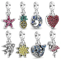 2020 new years gift fit original pandora bracelet 925 sterling silver beads pave sunflower heart whale charm diy women jewelry