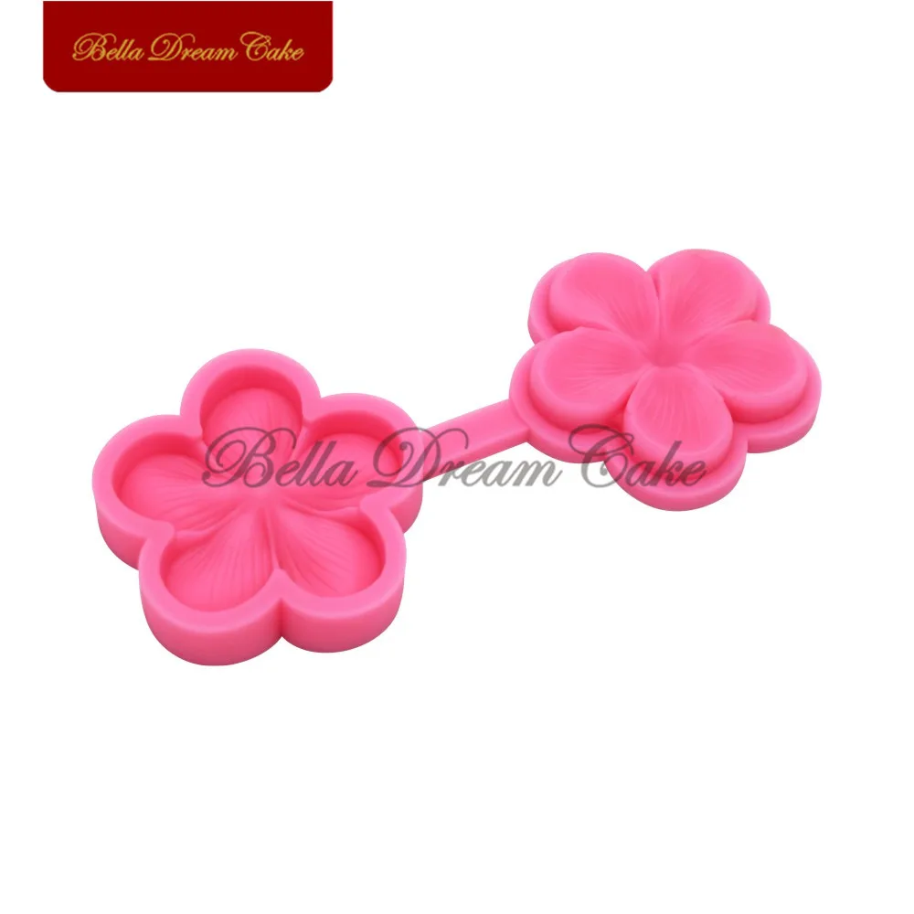 

Plum Blossom Veiner Silicone Mold Chocolate Soap Moulds DIY Handmade Fondant Flower Mould Cake Decorating Tool Kitchen Bakeware