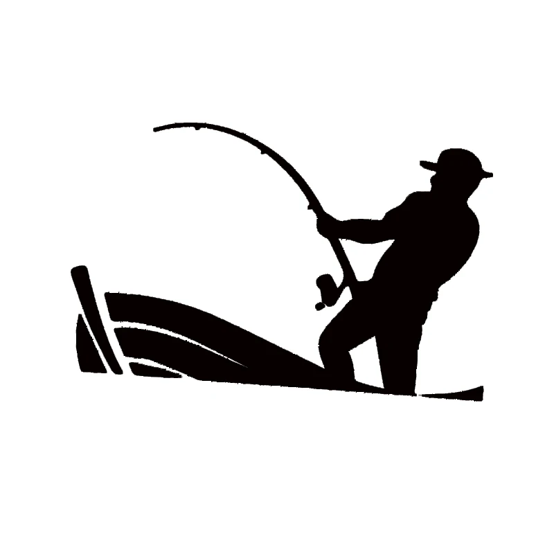 16*10 6 см забавная наклейка для рыбалки переводная картинка человек в лодке новая