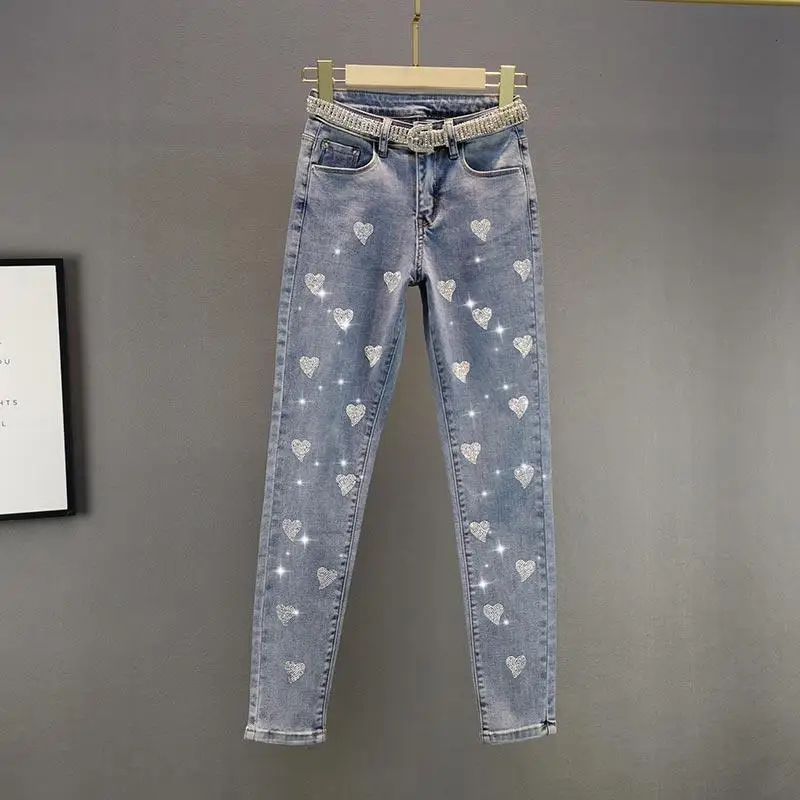 Женские джинсы-бойфренды с высокой талией Стрейчевые тонкие трико весна-лето 2021 |