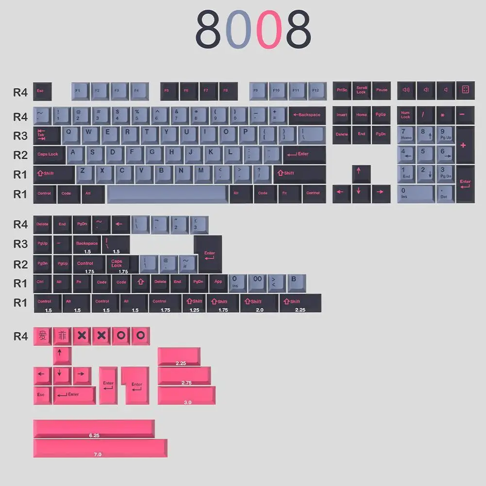

8008 подходит для клавиатуры CHERRY Height 173 Key ABS двухцветная клавиатура аксессуары для игрового компьютера механическая клавиатура