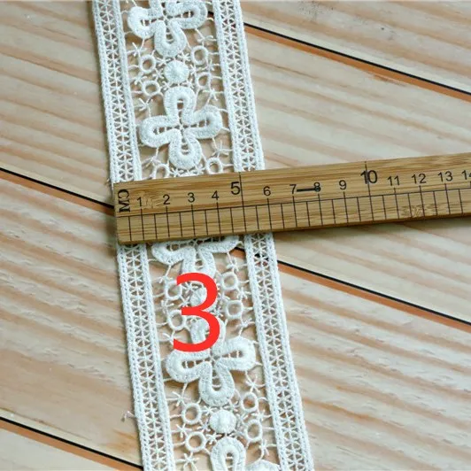 2 ярда хлопок кружево отделка Венеция Off-white Вязание крючком кружева цветочный