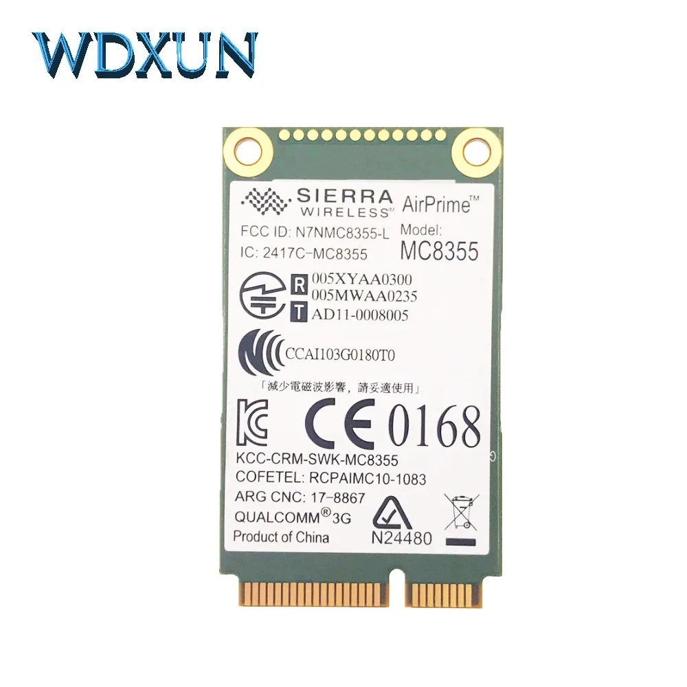 

Sierra Wireless 3G Card MC8355 Gobi3000 Mini PCI-e HSPA EVDO WWAN WLAN for IBM Lenovo GPS 60Y3257