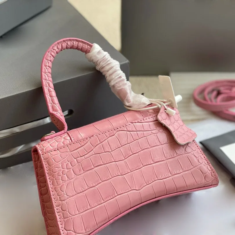 

2021 Hourglass Bag Crocodile Pattern Business Fashion Shoulder Bag Retro Portable Messenger Bag