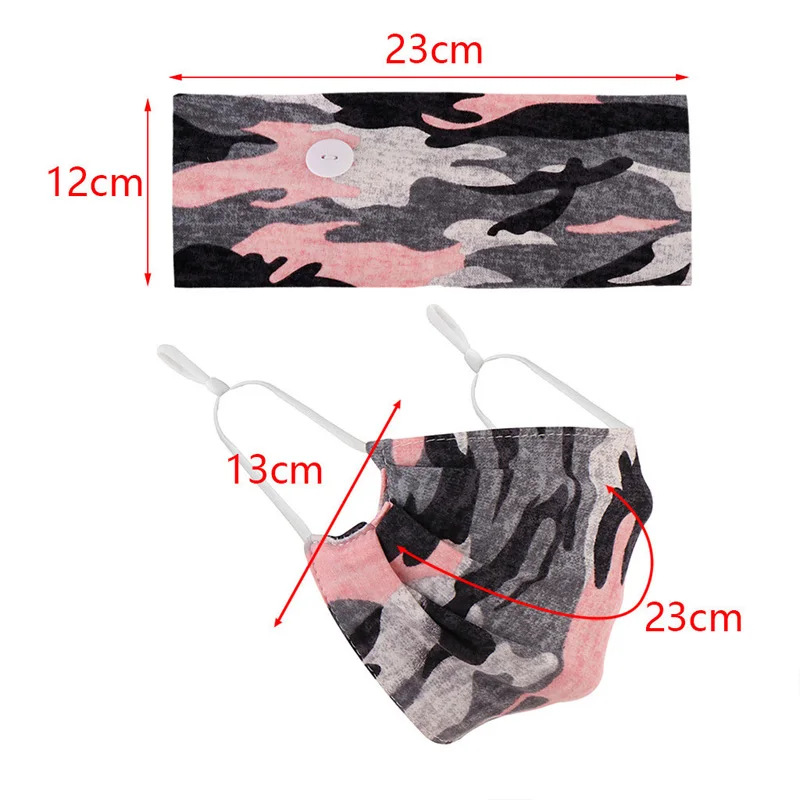 2 шт./лот Рождественская пуговица спортивная повязка на голову маска Женская