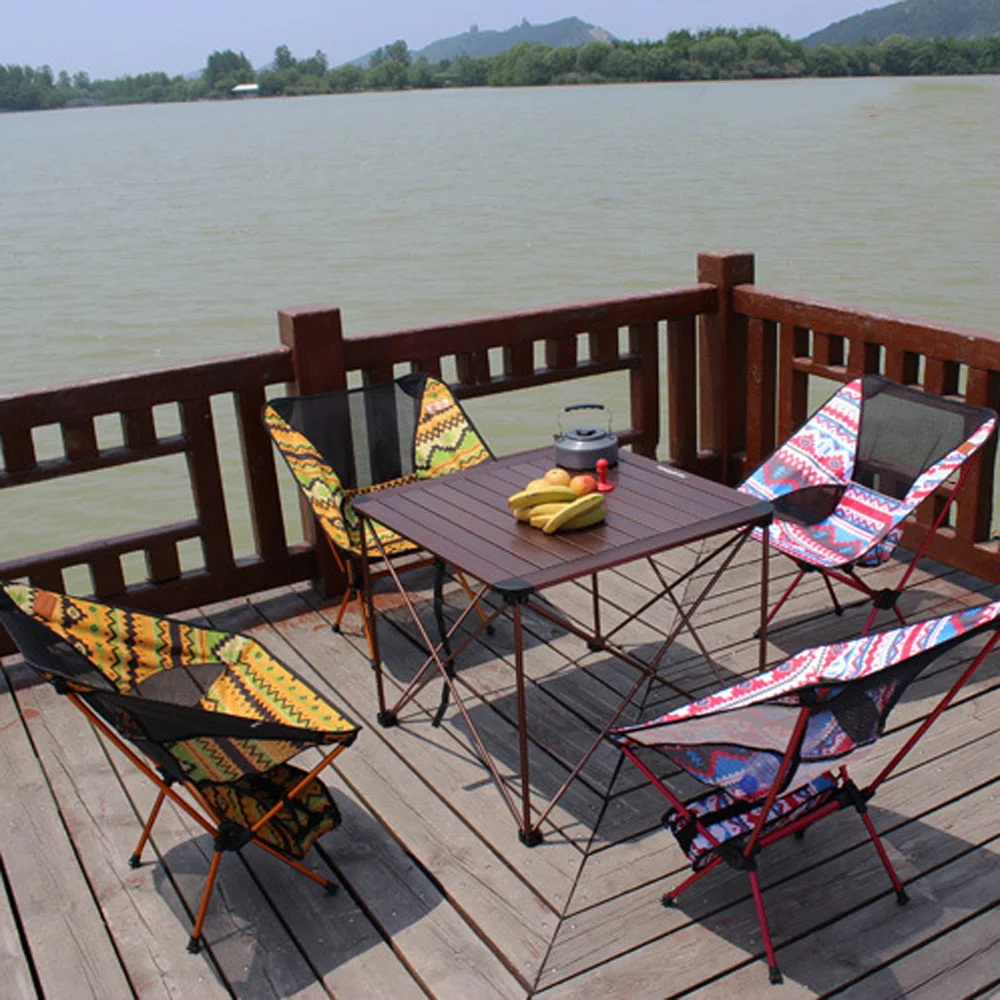 구매 야외 캠핑 낚시 의자 휴대용 피크닉 등 받침 의자 접는 정원 여러 가지 빛깔의 확장 비치의 자 캐리 가방