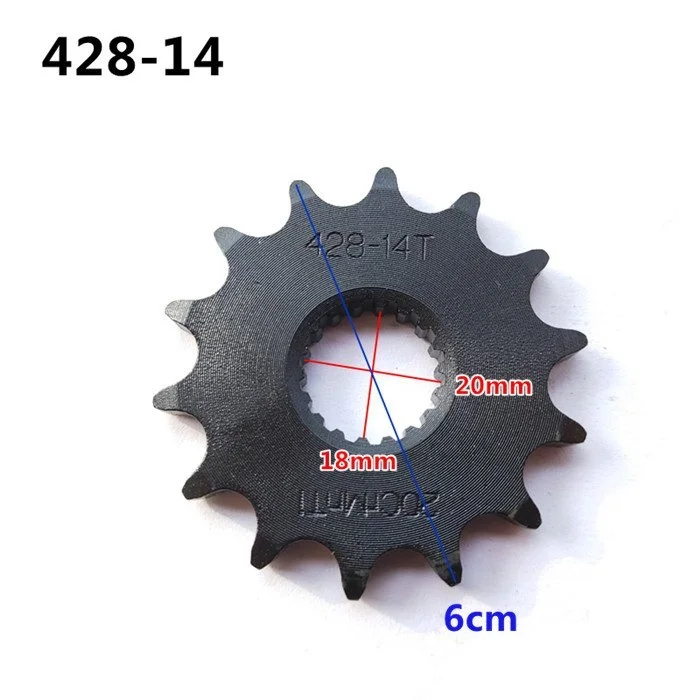 Цепь привода 14T для мотоцикла GS GN125 Suzuki Kawasaki QJ150 Keeway Honda Yamaha запасные части