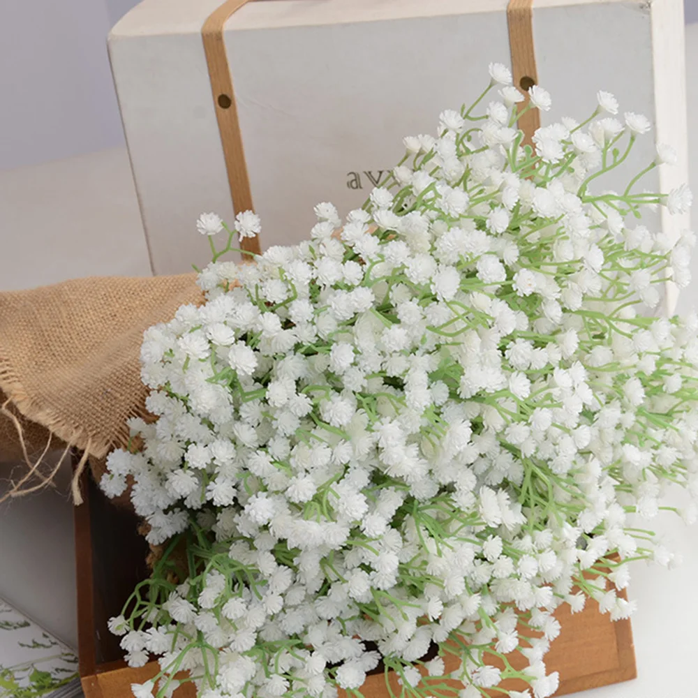 

1/2/3pcs 52cm Artificial Flowers 80Head Plastic Gypsophila Floral Bouquets Arrangement Dried Flower for Wedding Home Decorations