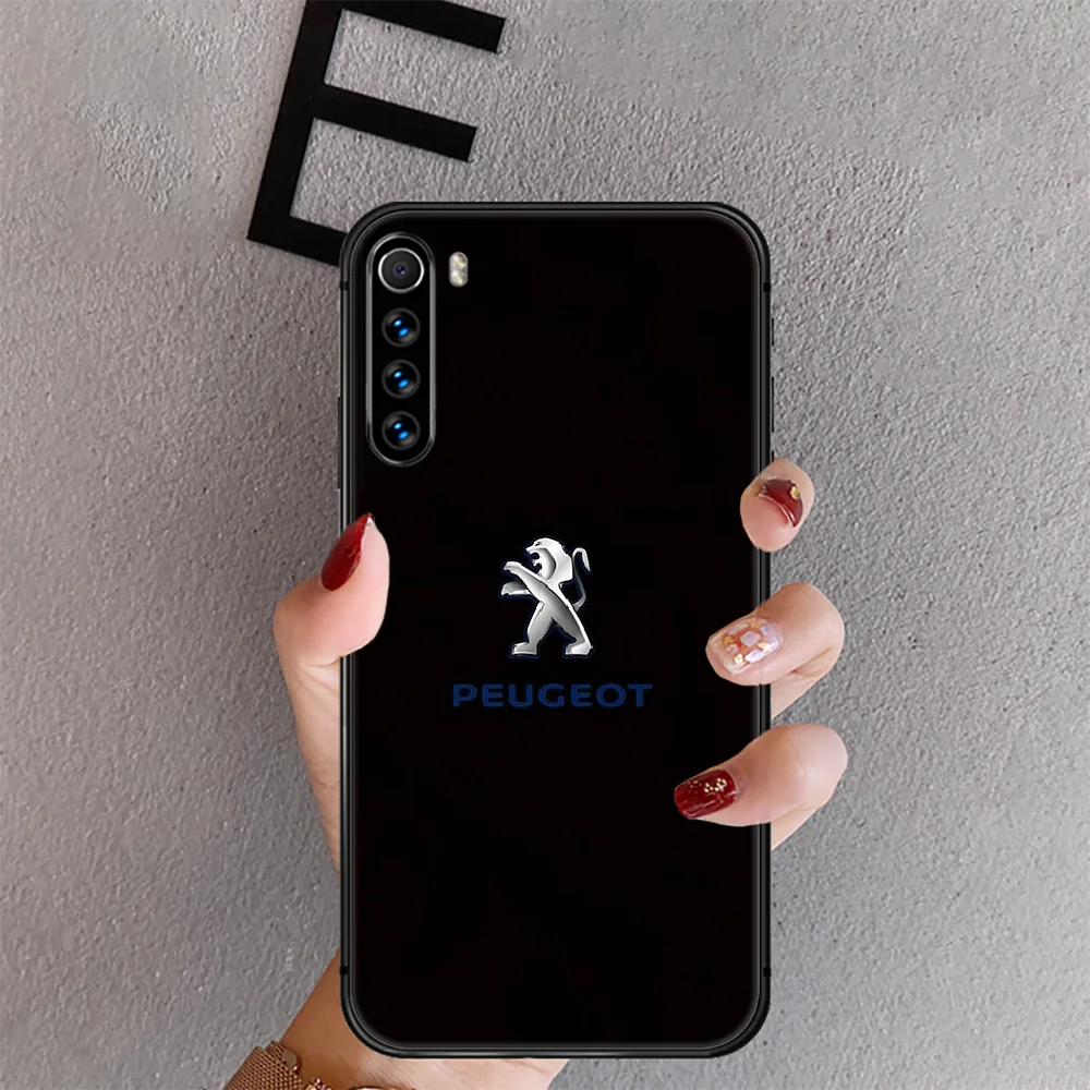 

Car Peugeot Phone Case Cover For Xiaomi Redmi Note 7 7A 8 8T 9 9S 9A 10 K30 Pro Ultra Black Silicone Cover