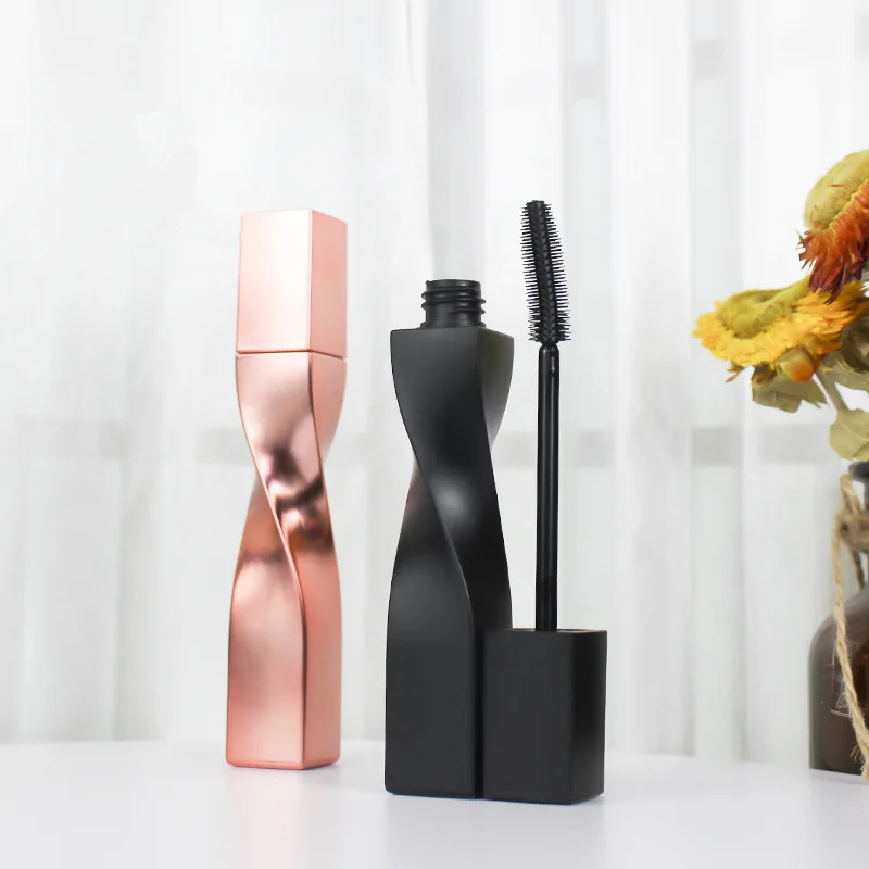 

15ml Eyelash Tube Mascara Cream Vial/Container Empty Bottle Rose Gold Mascara Sample Packing Portable Black Refillable Bottles