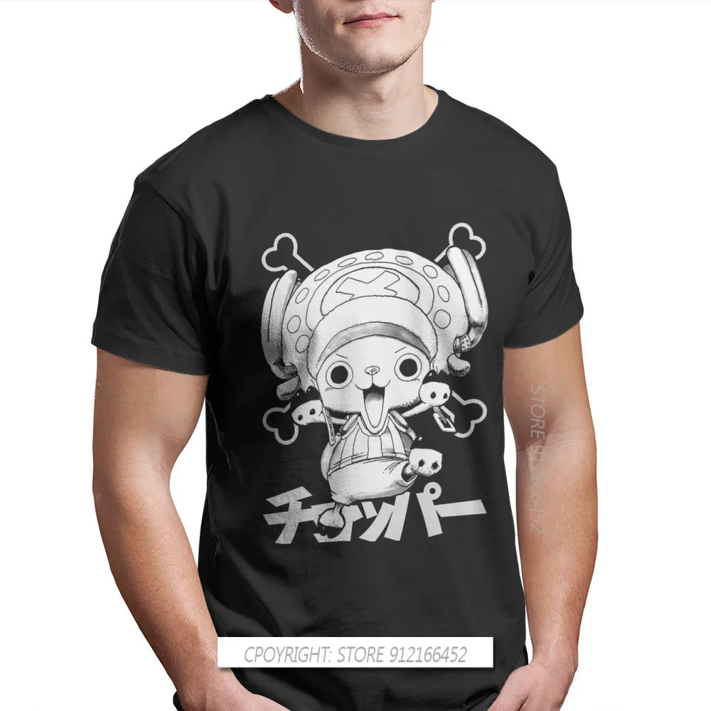 

Choppa Tony Hipster TShirts One Piece Monkey D Luffy Nami Sanji Anime Male Graphic Fabric Tops T Shirt Crew Neck Casual Big Size