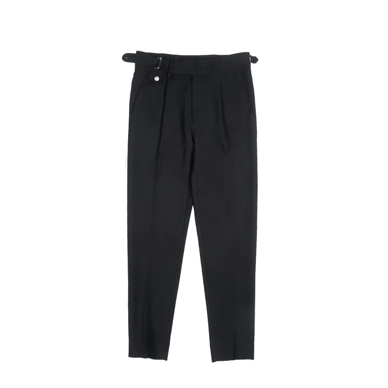 

High Quality British Style Business Casual Slim Fit Men Dress Pants Solid All Match Formal Wear Office Trousers Gentlemen 36-29