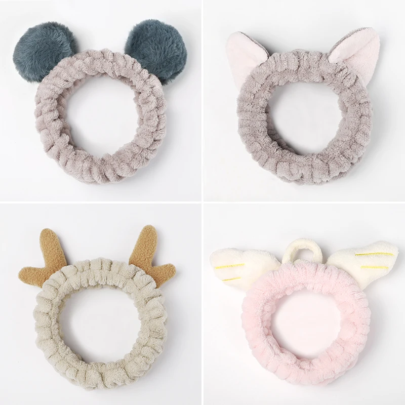 Женская повязка на голову с большим кроличьим животным Мягкая бантиком тюрбан