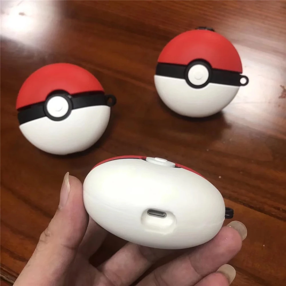 Pokemon Poke Ball дизайн милый силиконовый защитный чехол для зарядки Apple AirPods Pro