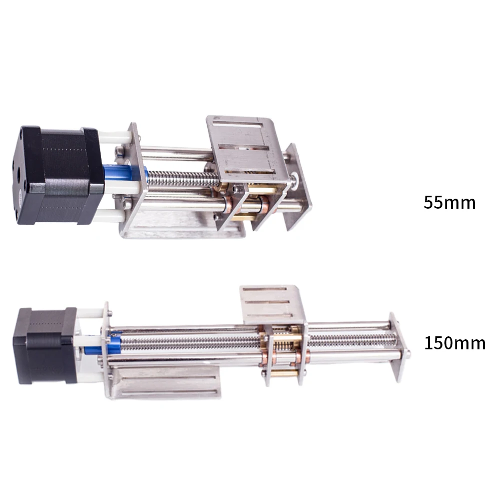 

55mm 150mm Metal Woodworking 3 Axis DIY Sliding Stroke Corrosion Resistant Durable CNC Mini Z Shaft Smooth For Engraving Machine