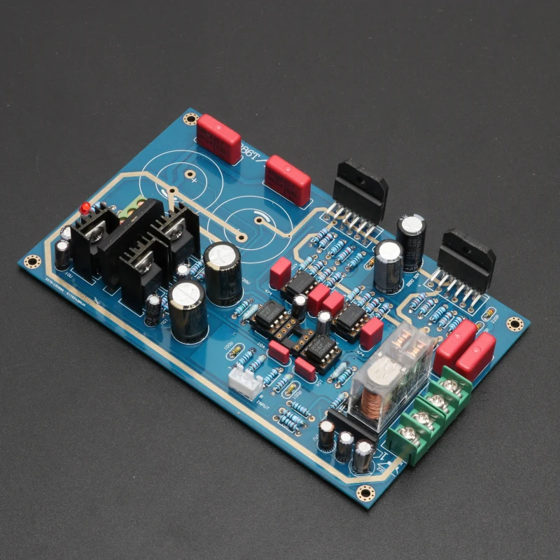 

DC Servo Version Two-channel Amplifier Board with NE5534 Op Amp LM317 LM337 AC Double 16~30V 68W*2 LM3886 Amplifier Board