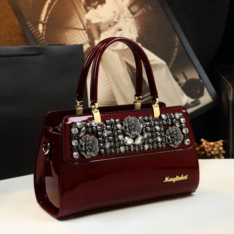 Роскошная модная дамская сумочка со стразами женская сумка-мессенджер из