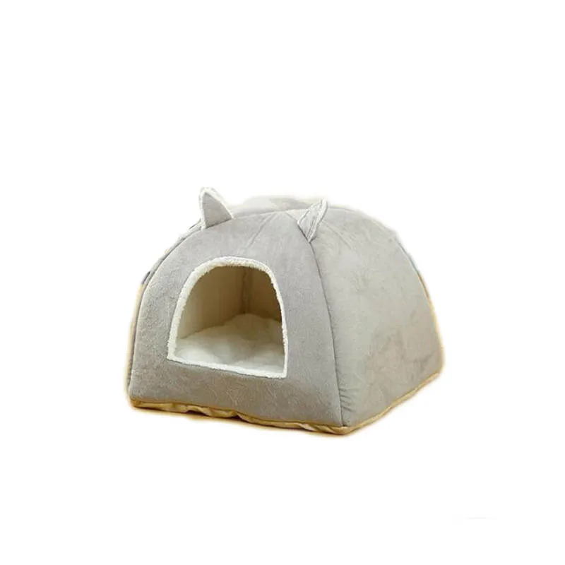Кошка кровать теплый лежак для собаки палатка маленьких собак домашние кошки